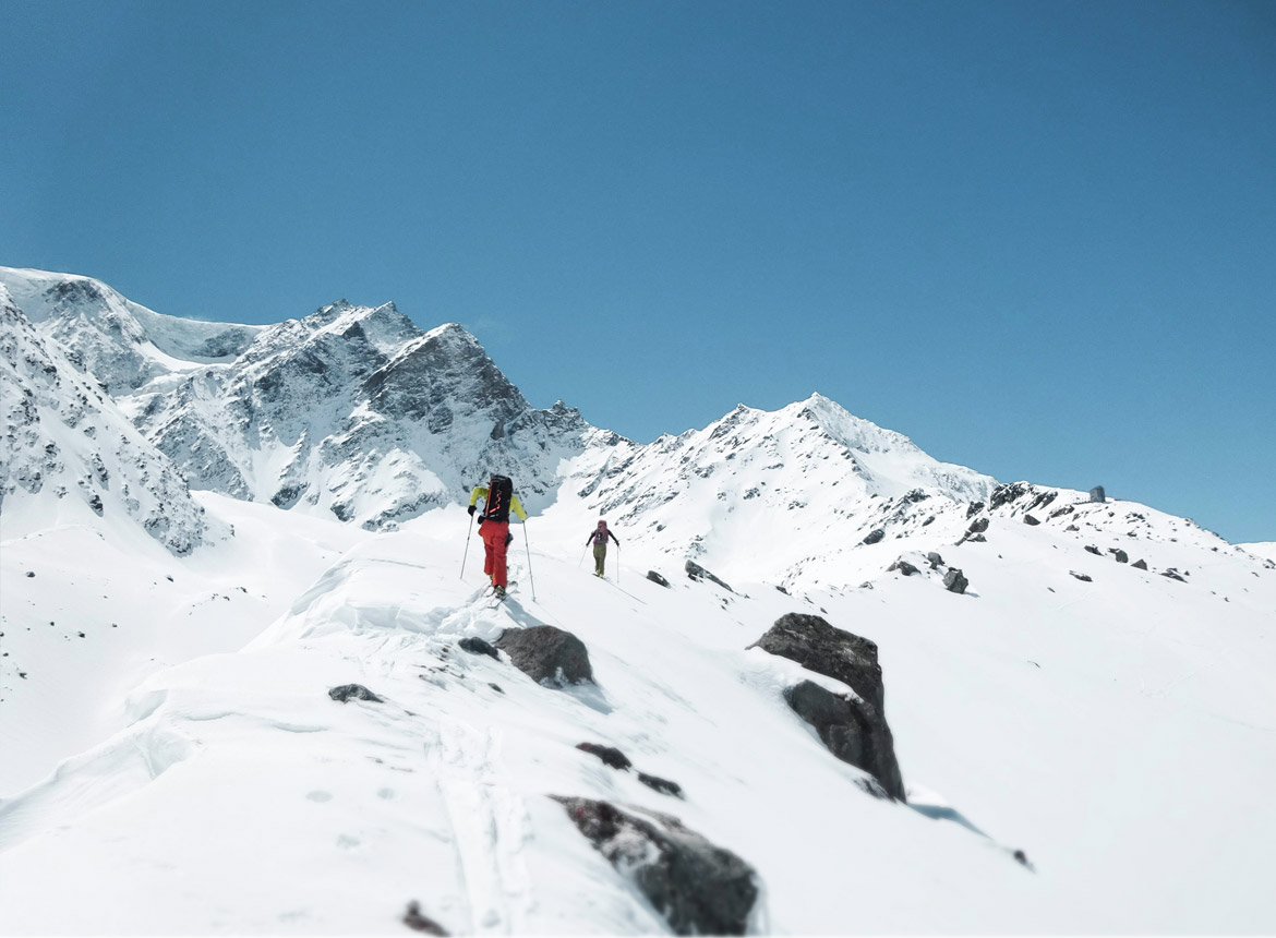 Sigi Rumpfhuber on the Mont Blanc Ski Traverse